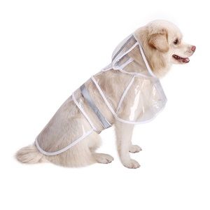 HDE Dog Raincoat Clear Waterproof Rain Jacket with Hood w/ Reflective, Size S